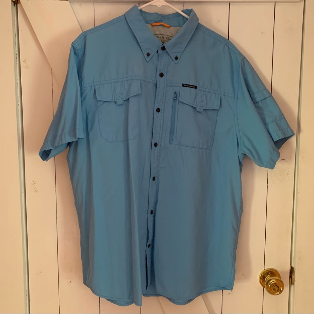 Men's Fishing Shirt XL Short Sleeve Button Down